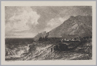 KG 14139
<br/>
kustgezicht met zeilboot
<br/>
<em>Calame, Alexandre (1810 - 1864)</em>